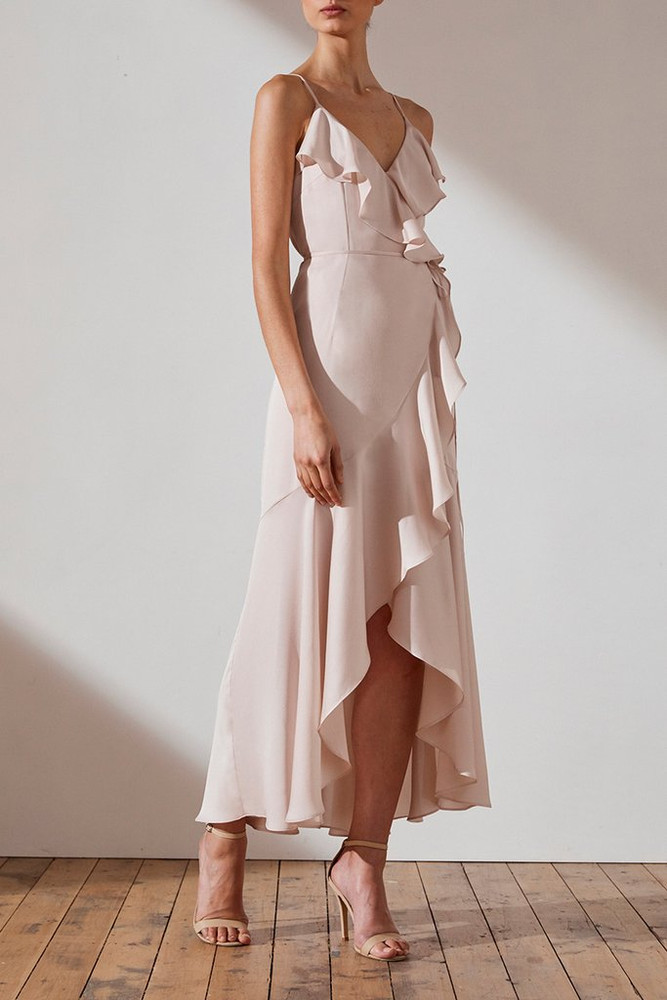 Cocktail Dresses | LUXE BIAS FRILL WRAP ...